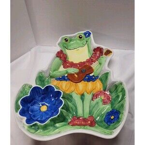 Hawaiian Frog Chip/Dip Platter Boston Warehouse Trading Corp 16x11